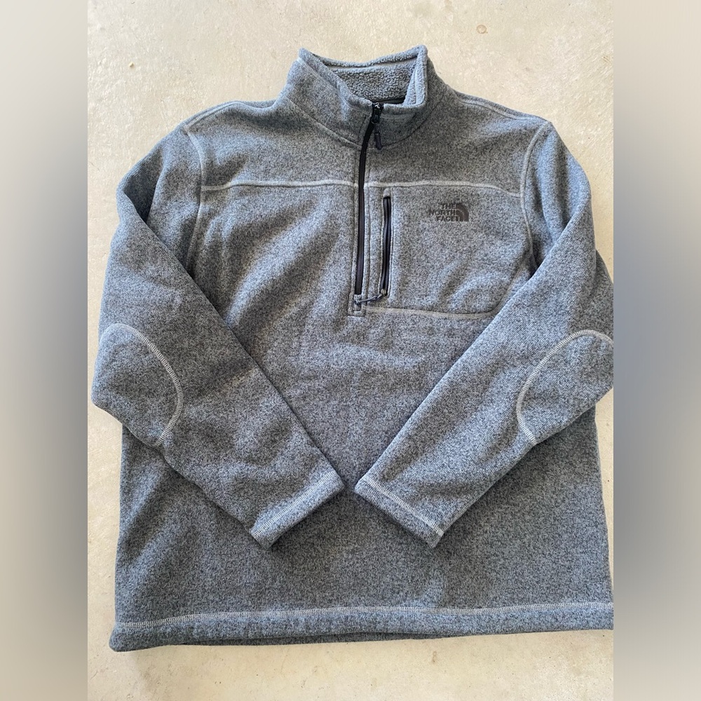 The North Face Gray Quarter-Zip Fleece Pullover XXL